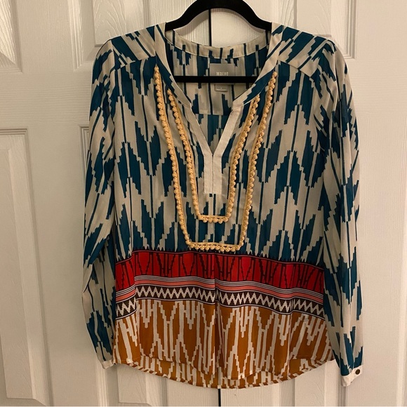 Maeve Anthropologie Rohana Embellished Blouse | size 4 - Picture 5 of 6